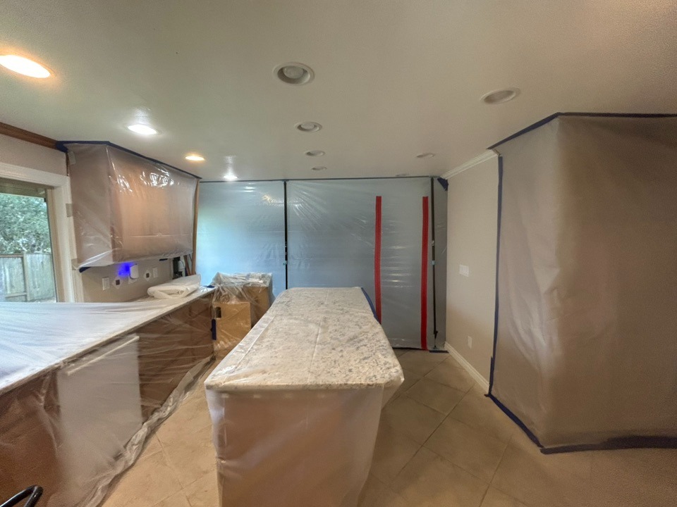 Professional water damage restoration equipment and drying fans in St. Charles MO